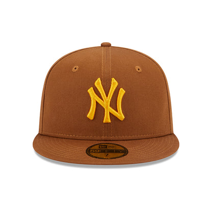 New Era 59FIFTY New York Yankees Baseball Cap - MLB League Essential - Toffee-Yellow