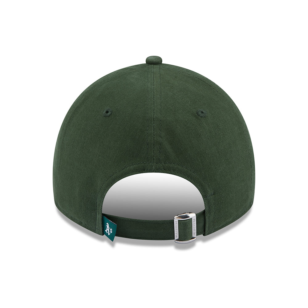 New Era 9TWENTY Oakland Athletics Baseball Cap - MLB Team Script - Dark Green