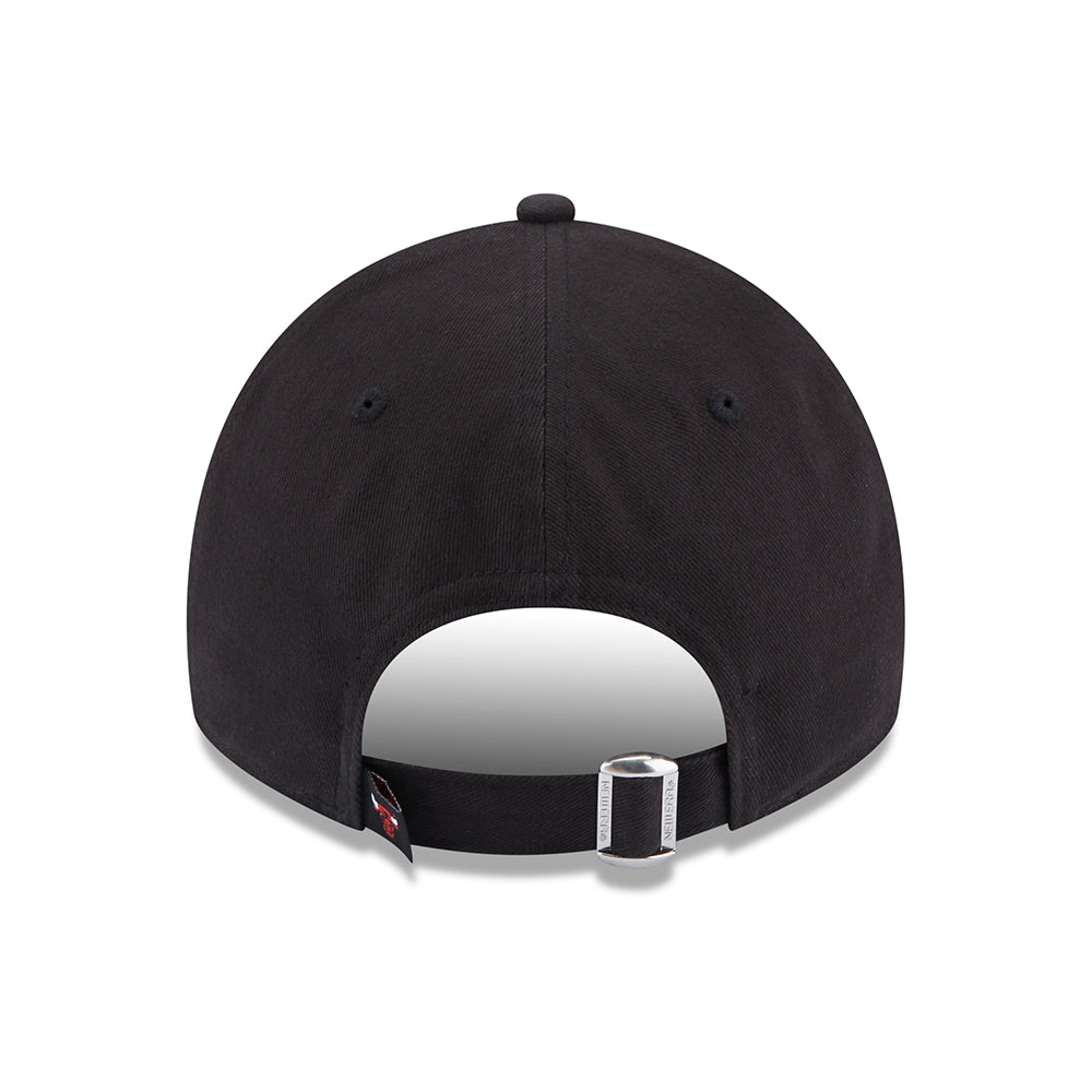 New Era 9TWENTY Chicago Bulls Baseball Cap - NBA Team Script - Black-Red