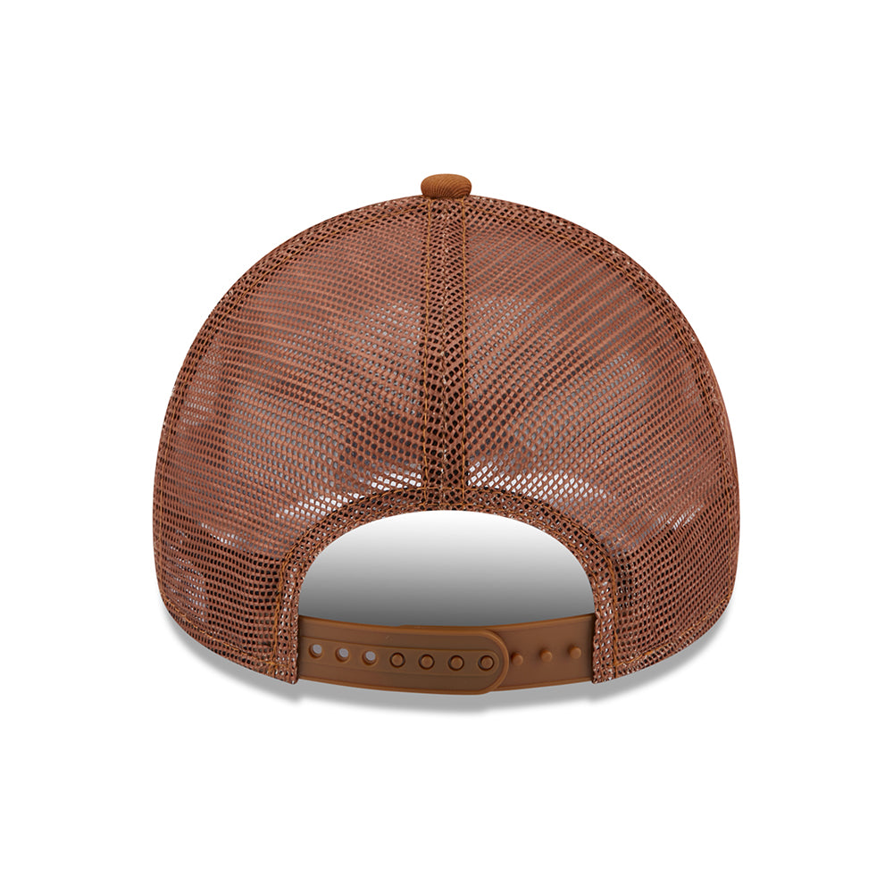 New Era L.A. Dodgers A-Frame Trucker Cap - MLB League Essential - Toffee-White