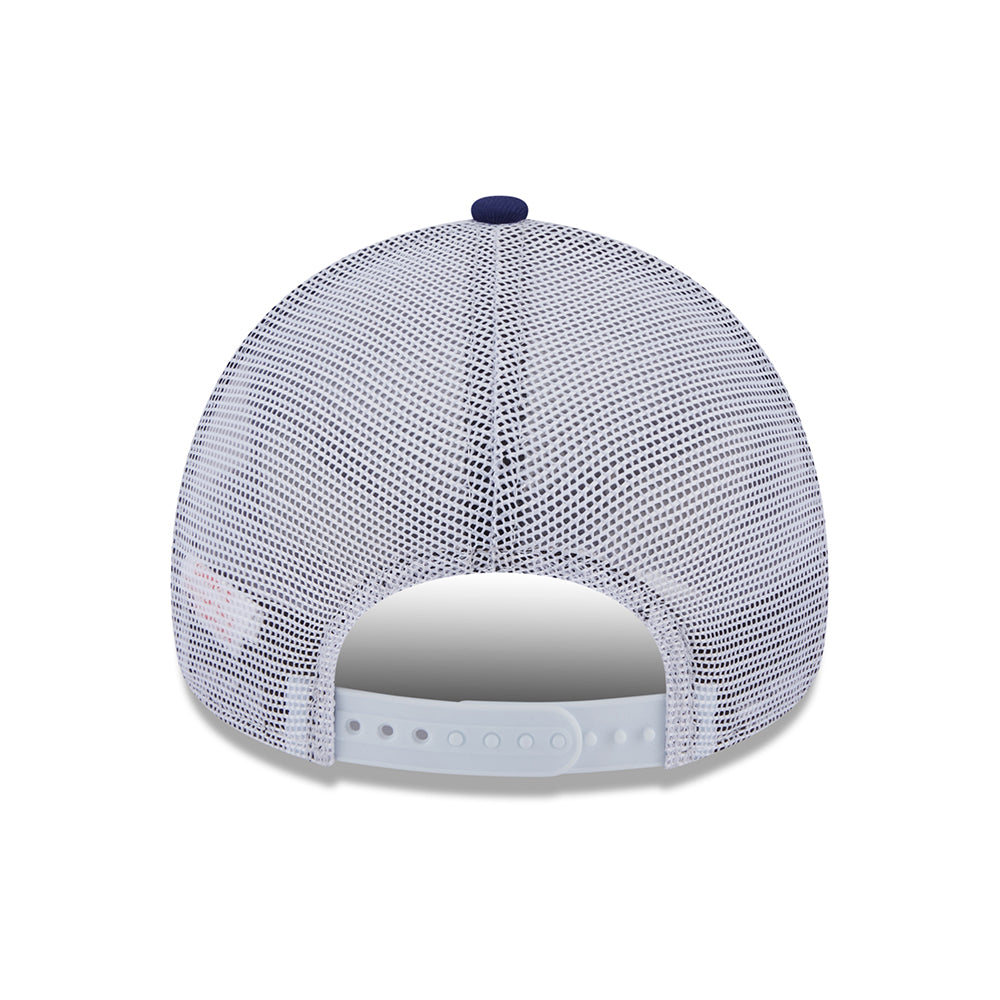 New Era L.A. Dodgers A-Frame Trucker Cap - MLB Team Script - Dark Blue-White