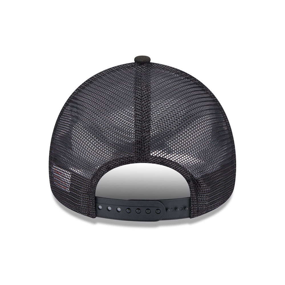 New Era New York A-Frame Trucker Cap - License Plate - Black