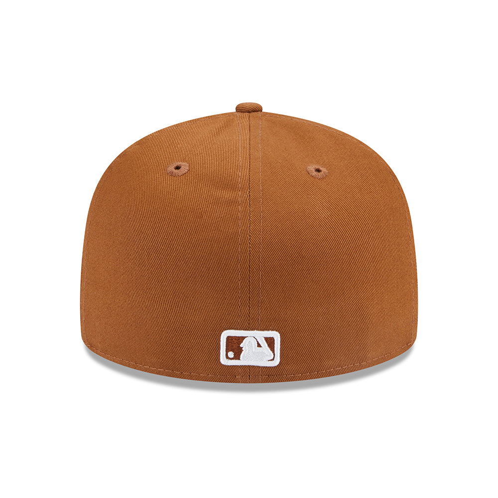 New Era 59FIFTY L.A. Dodgers Baseball Cap - MLB Team Outline - Toffee-White