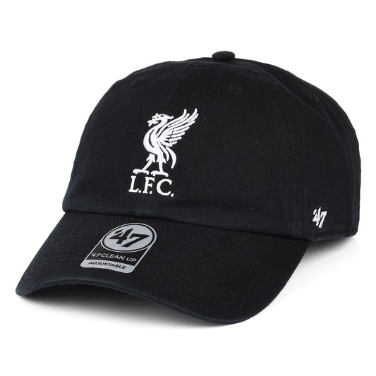 47 Brand Liverpool FC Baseball Cap - Clean Up - Black-White