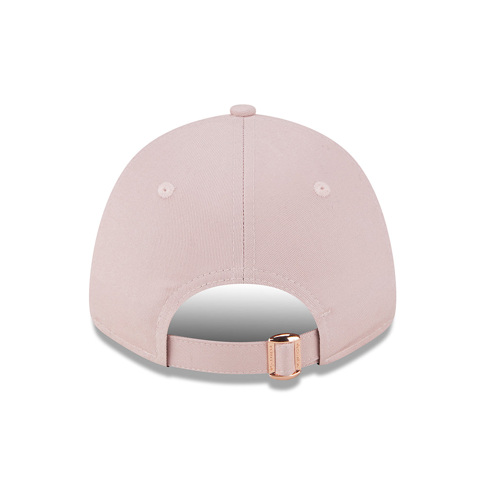 New Era Womens 9FORTY New York Yankees Baseball Cap - MLB Metallic Logo - Pink-Rose Gold