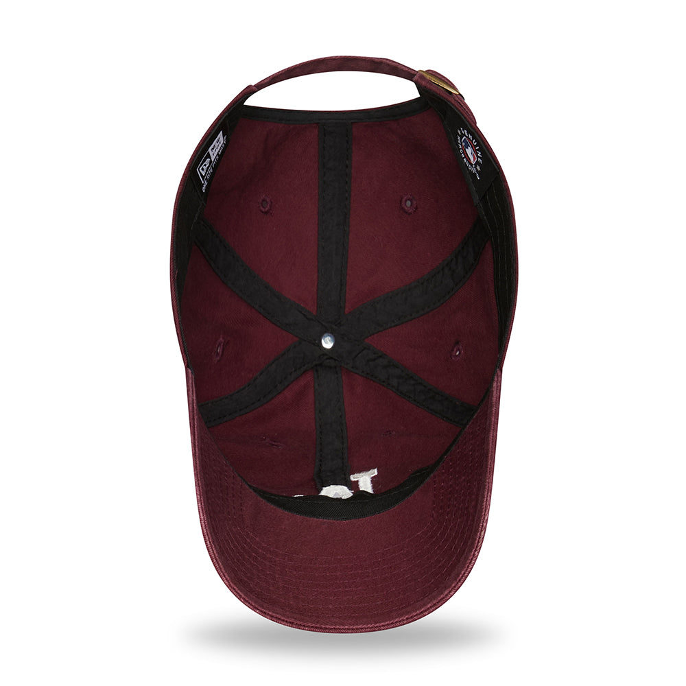 New Era 9TWENTY L.A. Dodgers Baseball Cap - MLB League Essential - Maroon-White