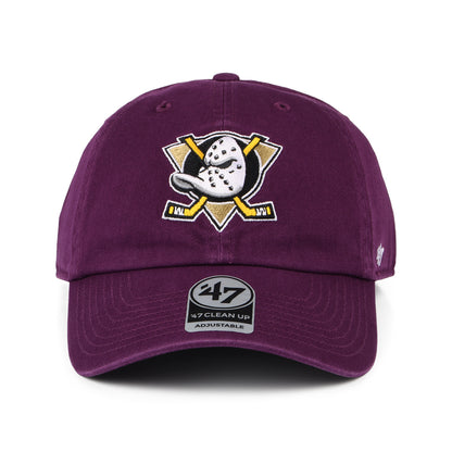 47 Brand Anaheim Ducks Baseball Cap - NHL Clean Up - Burgundy
