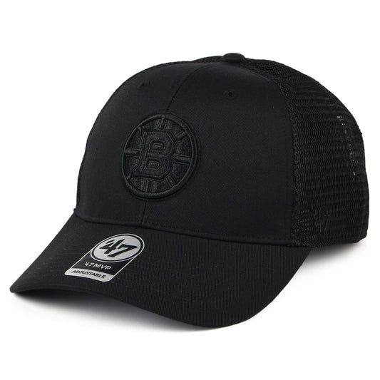 47 Brand Boston Bruins Trucker Cap - NHL Branson MVP - Black On Black