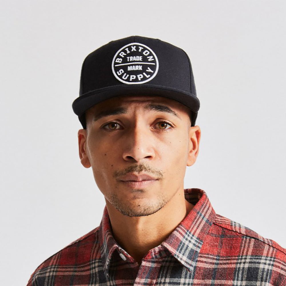 Brixton Hats Oath III Snapback Cap - Black