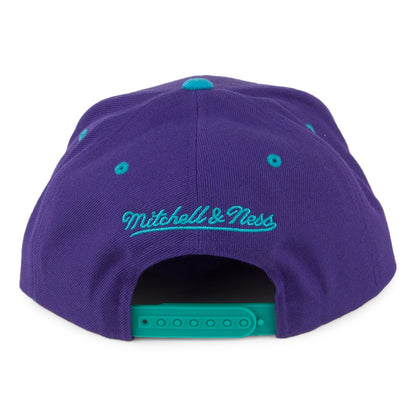 Mitchell & Ness Charlotte Hornets Snapback Cap - NBA Arch 2 Tone - Purple-Teal