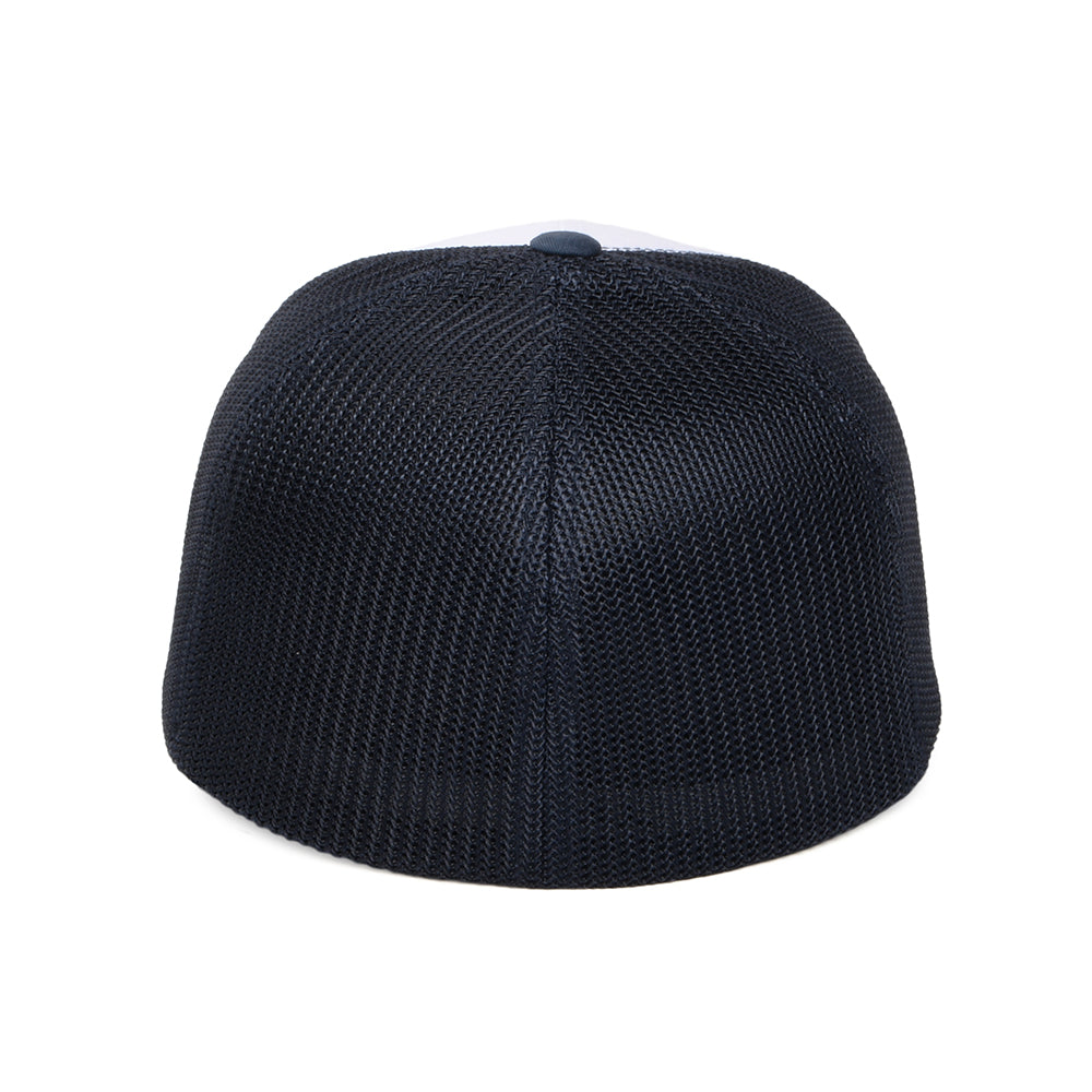 FlexFit White Front Trucker Cap - Navy/White
