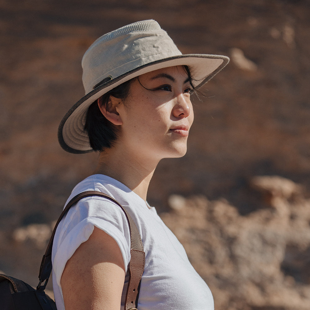 Tilley Hats TMH55 Mash Up Cotton & Hemp Packable Sun Hat - Sand-Brown