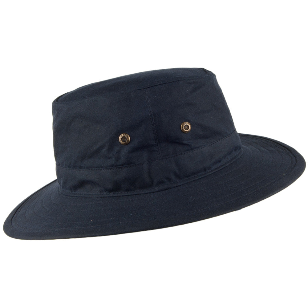 Failsworth Hats Waxed Cotton Traveller Hat - Navy Blue
