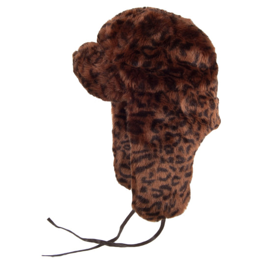 Kangol Faux Fur Trapper Hat - Leopard