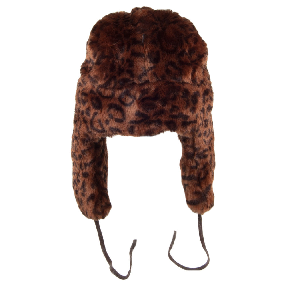 Kangol Faux Fur Trapper Hat - Leopard