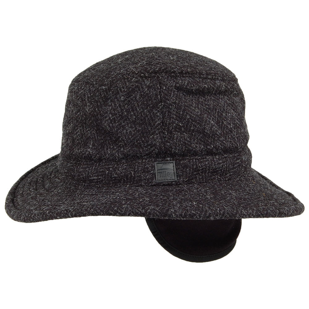 Tilley Hats TW2HT HARRIS TWEED Winter Hat - Charcoal