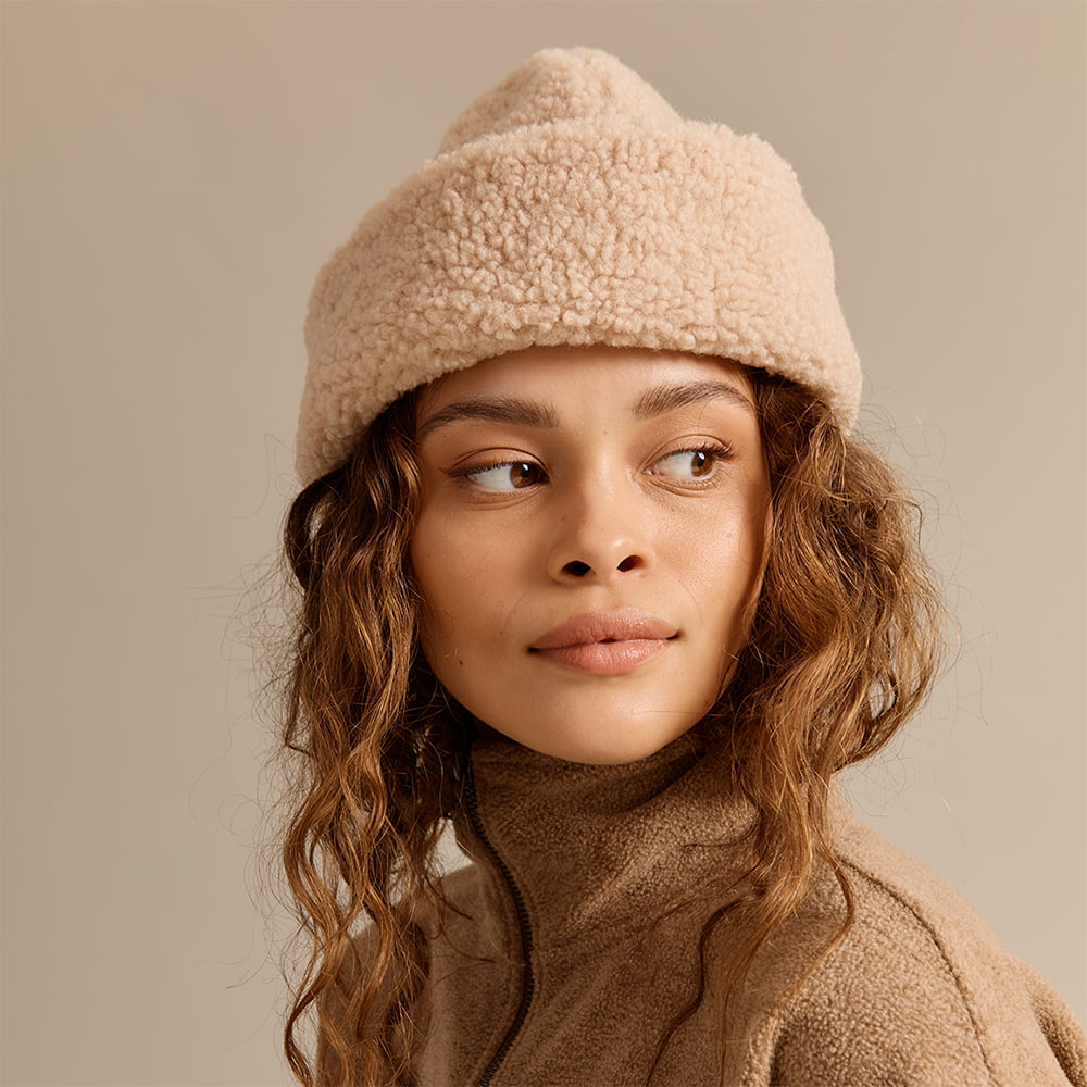 Brixton Hats Ginsburg Faux Sherpa Winter Hat - Oatmeal