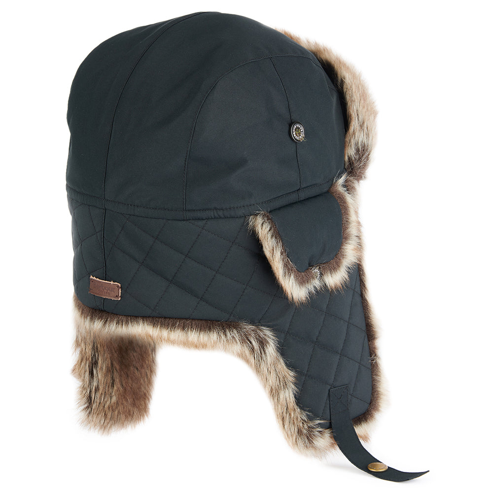 Barbour Hats Cleadon Water Resistant Trapper Hat - Black