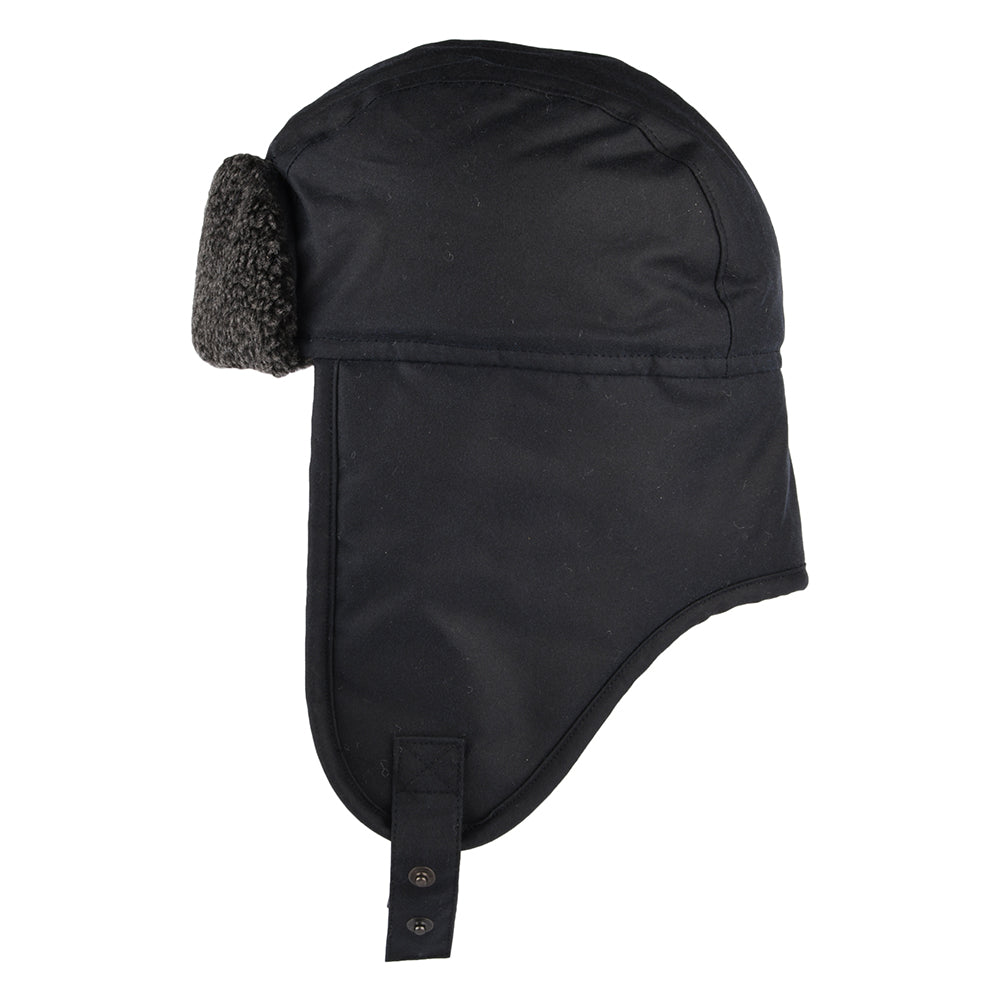 Failsworth Hats British Waxed Cotton Trapper Hat - Navy Blue