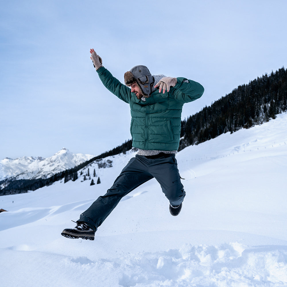 Barts Hats Corduroy Rib Faux Fur Bomber Trapper Hat - Celadon Green