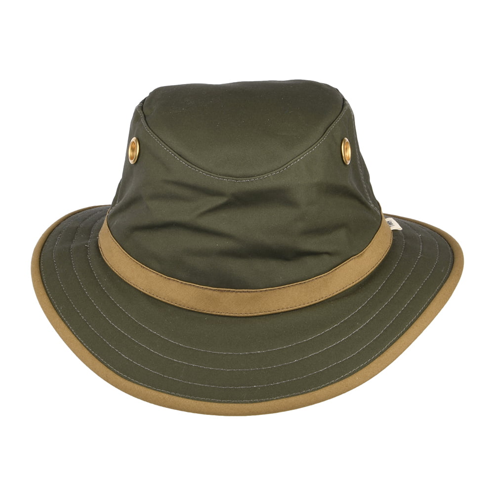 Tilley Hats TWC7 Waxed Cotton Outback Hat - Olive