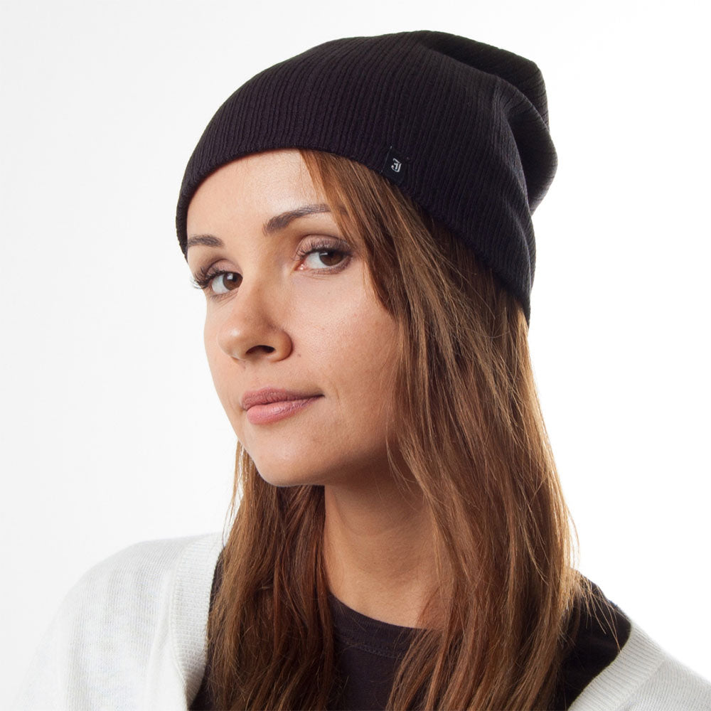 Jaxon & James Oversized Ribknit Beanie Hat - Black