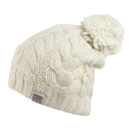 Kusan Oversized Bobble Hat - Winter White