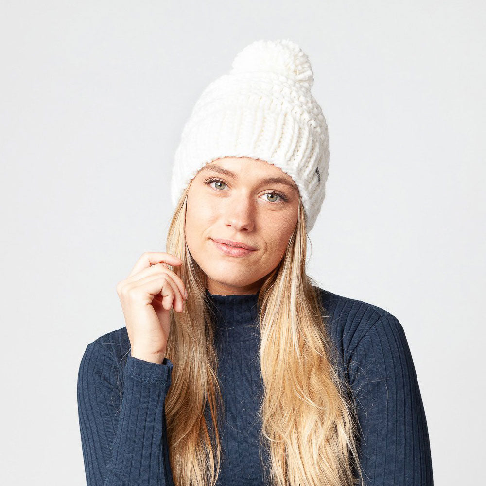 Barts Hats Jasmin Bobble Hat - Winter White