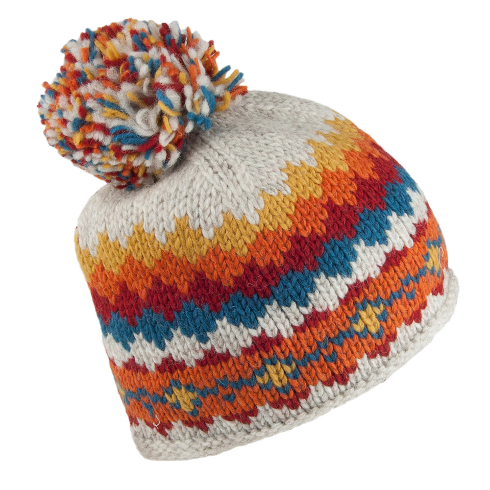 Kusan Short Bobble Hat - Multi-Coloured