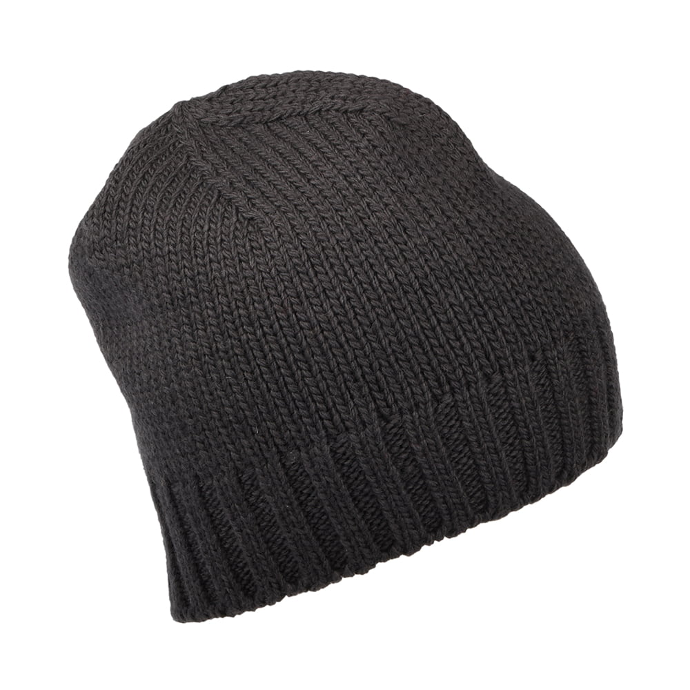 Kusan Merino Wool Fisherman Beanie Hat - Charcoal