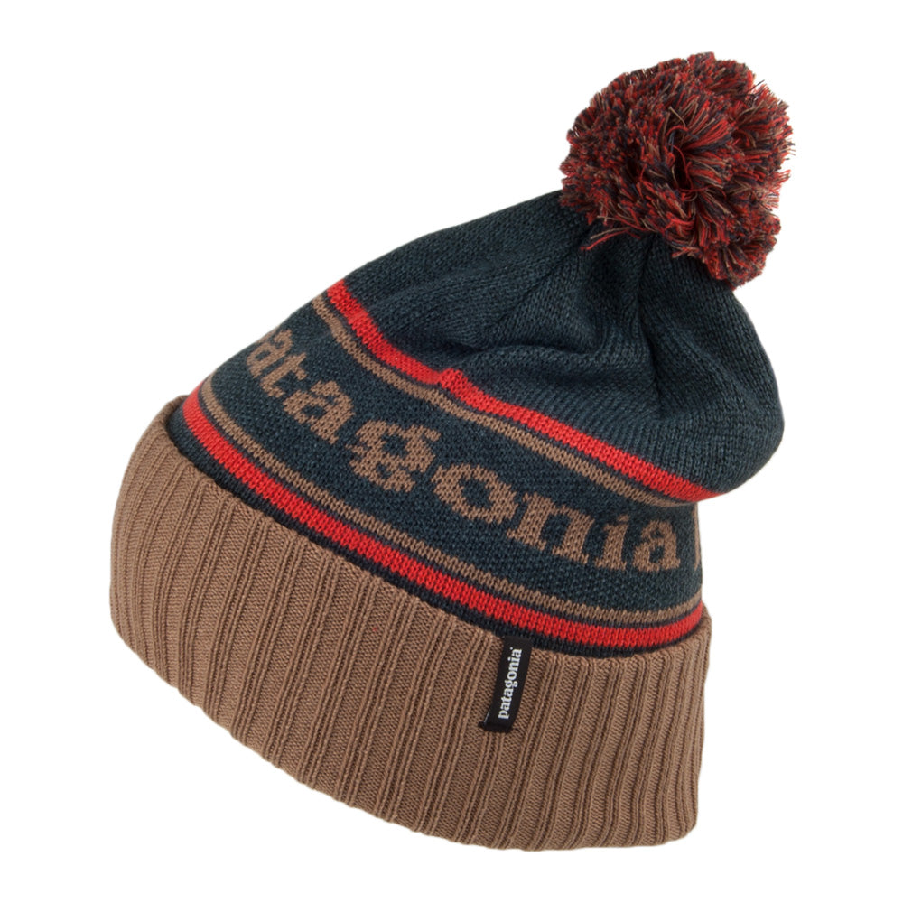 Patagonia Hats Park Stripe Powder Town Bobble Hat - Khaki