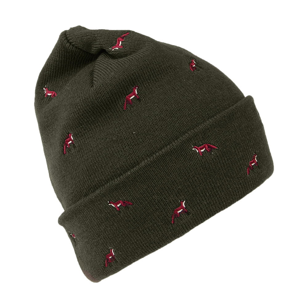 Barts Hats Vinson Fox Cuffed Beanie Hat - Army Green