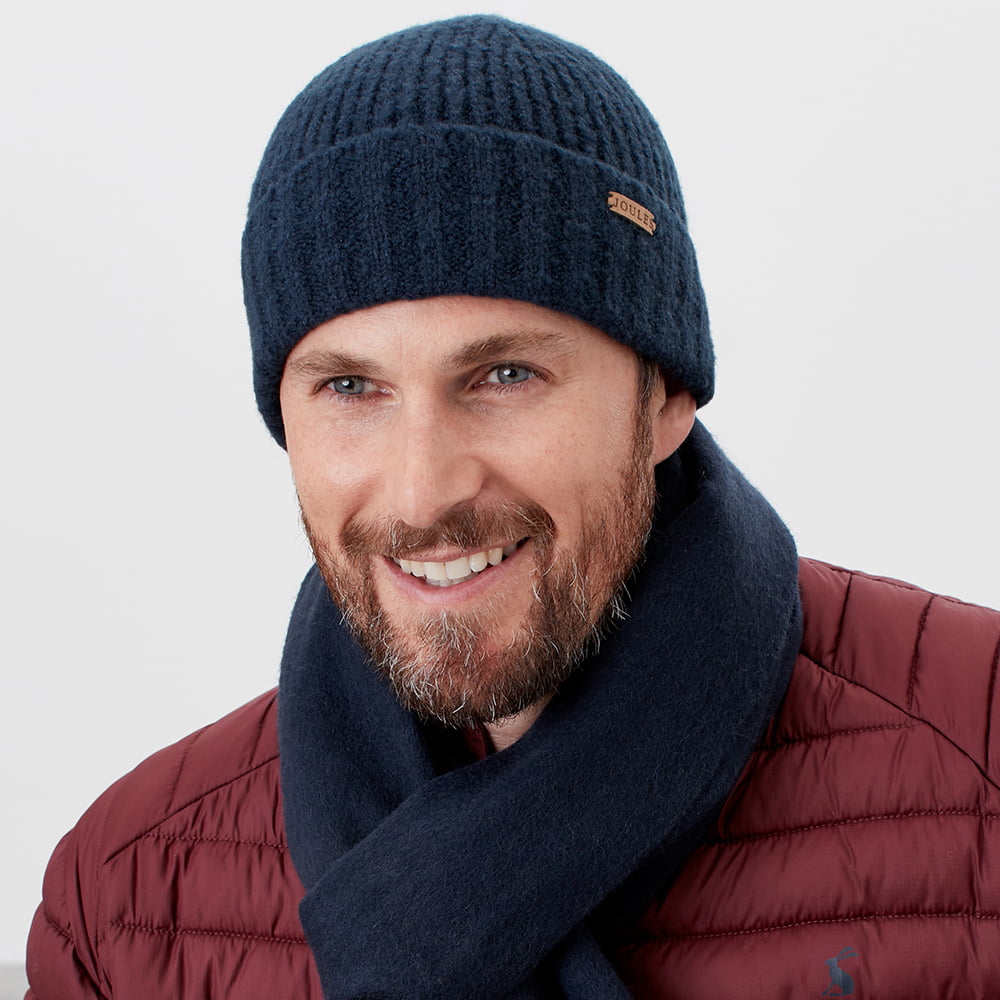 Joules Hats Bamburgh Beanie Hat - Navy Blue