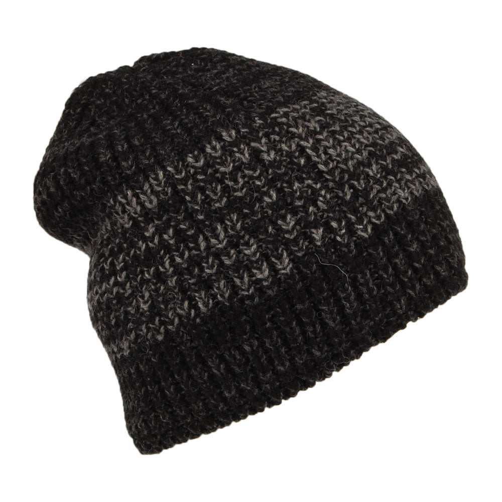 Patagonia Hats Speedway Recycled Wool Beanie Hat - Black-Grey