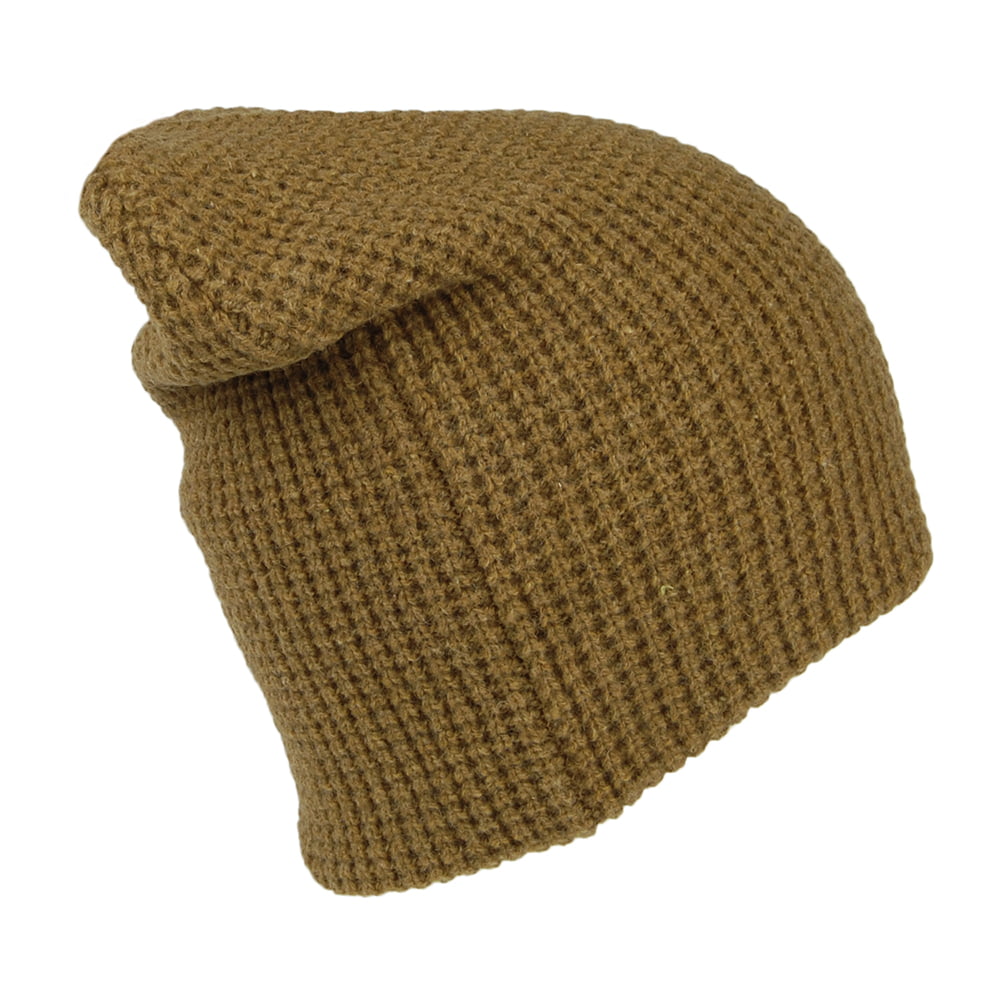 Patagonia Hats Desert Sky Waffle Knit Recycled Wool Slouch Beanie Hat - Brown