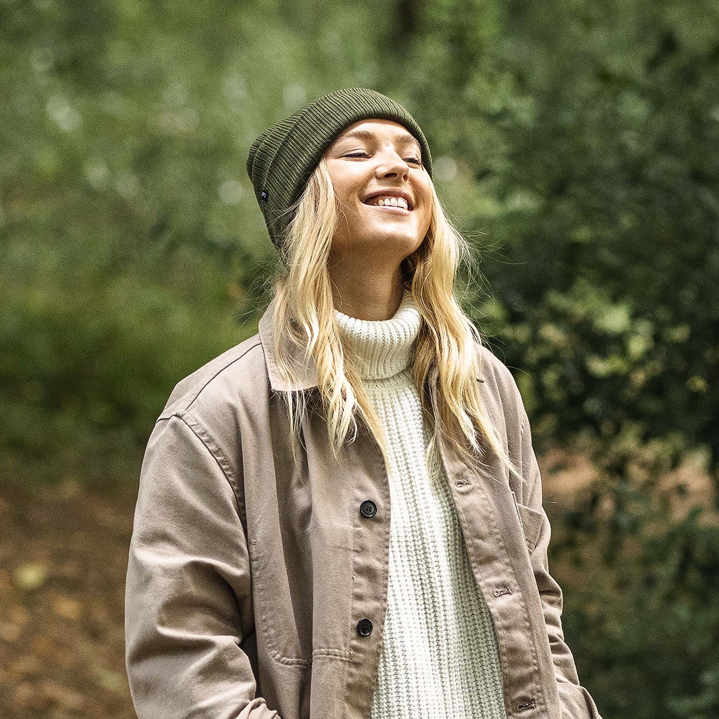 Jaxon & James Oversized Ribknit Beanie Hat - Olive