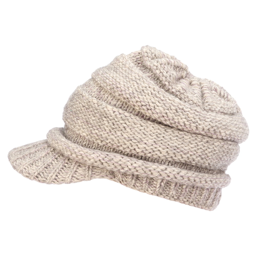 Scala Hats Sherman Cashmere Blend Peaked Beanie - Oatmeal