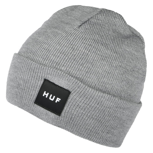 HUF Box Logo Beanie Hat - Heather Grey