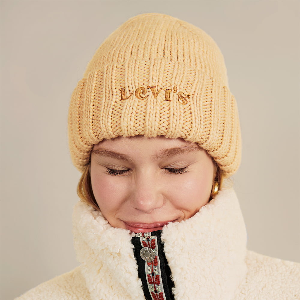 Levi's Hats Lofty Turn Up Beanie Hat - Sand