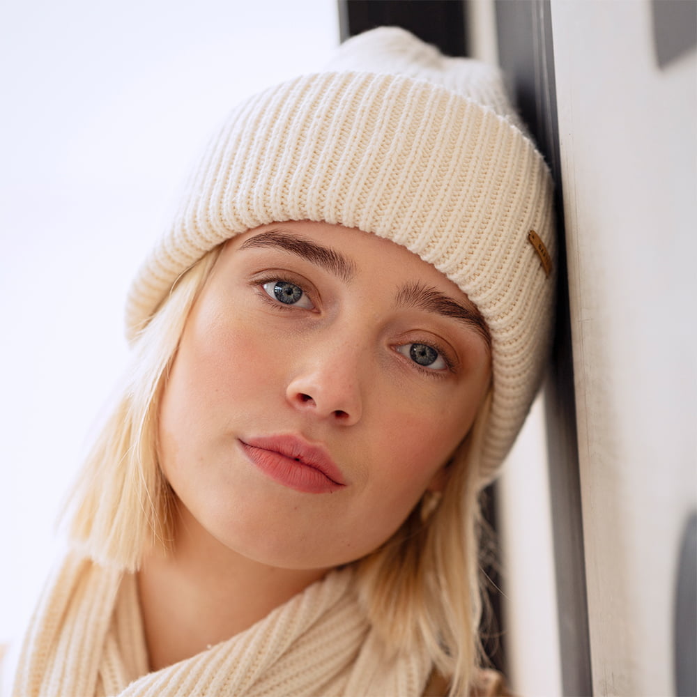 Barts Hats Karlini Recycled Beanie Hat - Cream