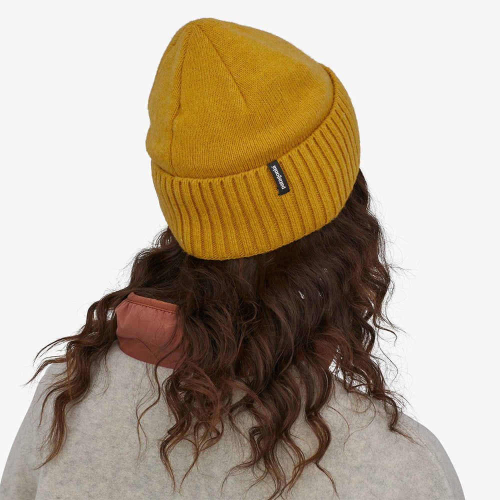Patagonia Hats Slow Going Patch Brodeo Recycled Wool Beanie Hat - Mustard