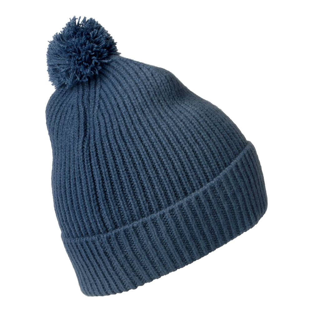 The North Face Hats Logo Box Pom Bobble Hat - Smoke Blue