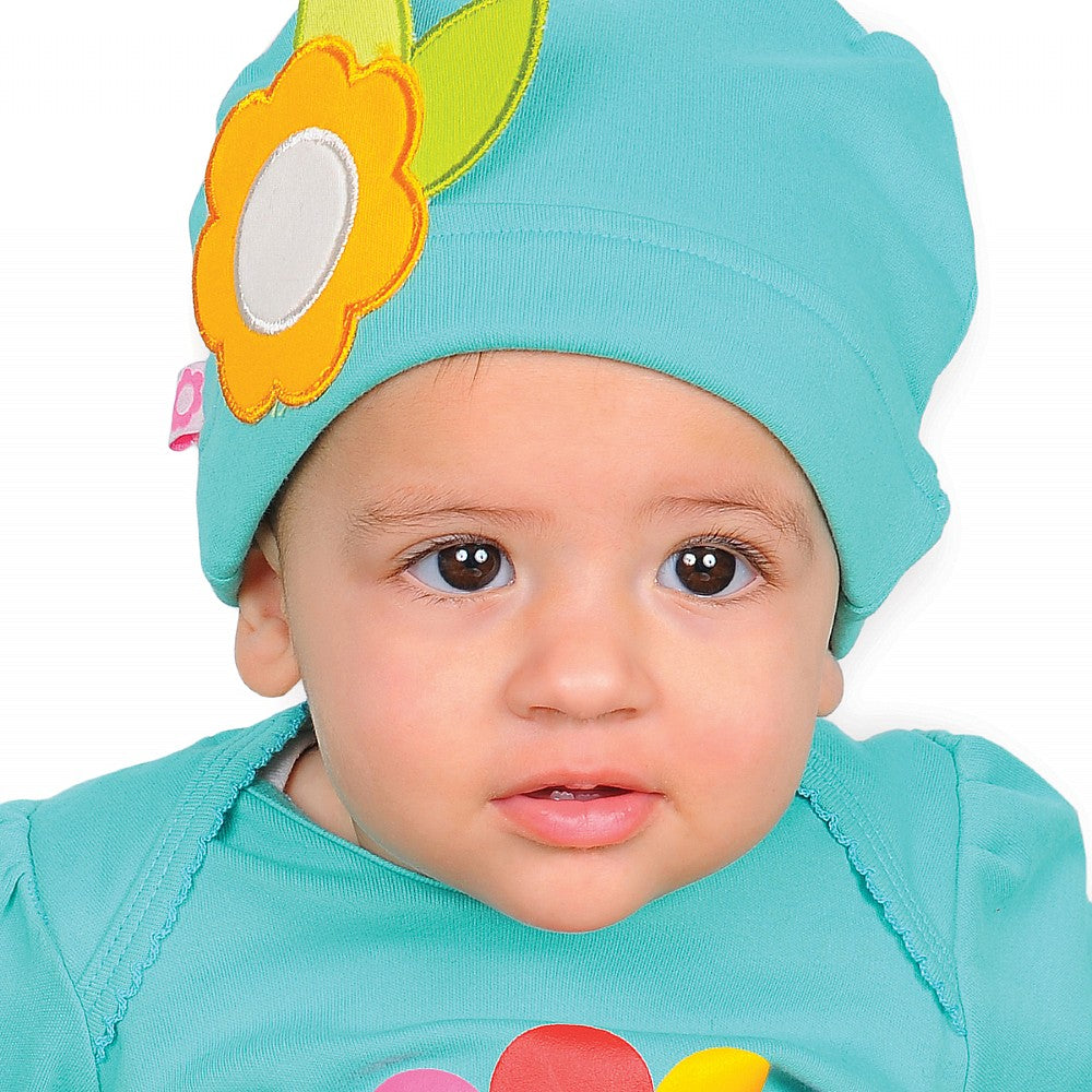 Olive & Moss Baby Poppy The Peacock Baby Hat - Green