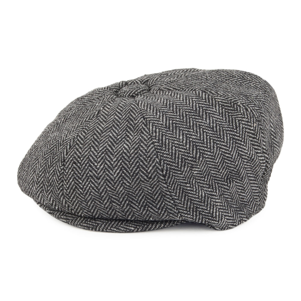 Jaxon & James Baby Herringbone Newsboy Cap - Charcoal