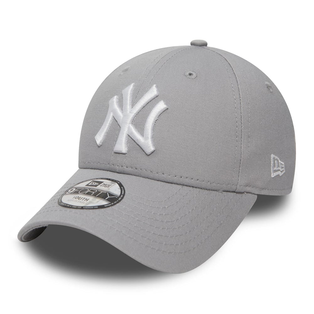 New Era Kids 9FORTY New York Yankees Baseball Cap - MLB League Essential - Grey