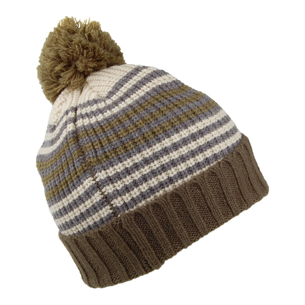 O'Neill Hats Kids Lines Bobble Hat - Green-Cream
