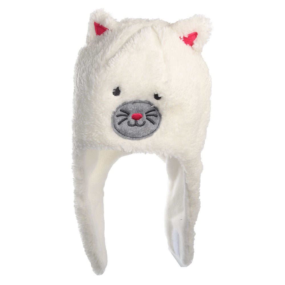 Scala Hats Kids Animal Earflap Beanie Hat - Ivory