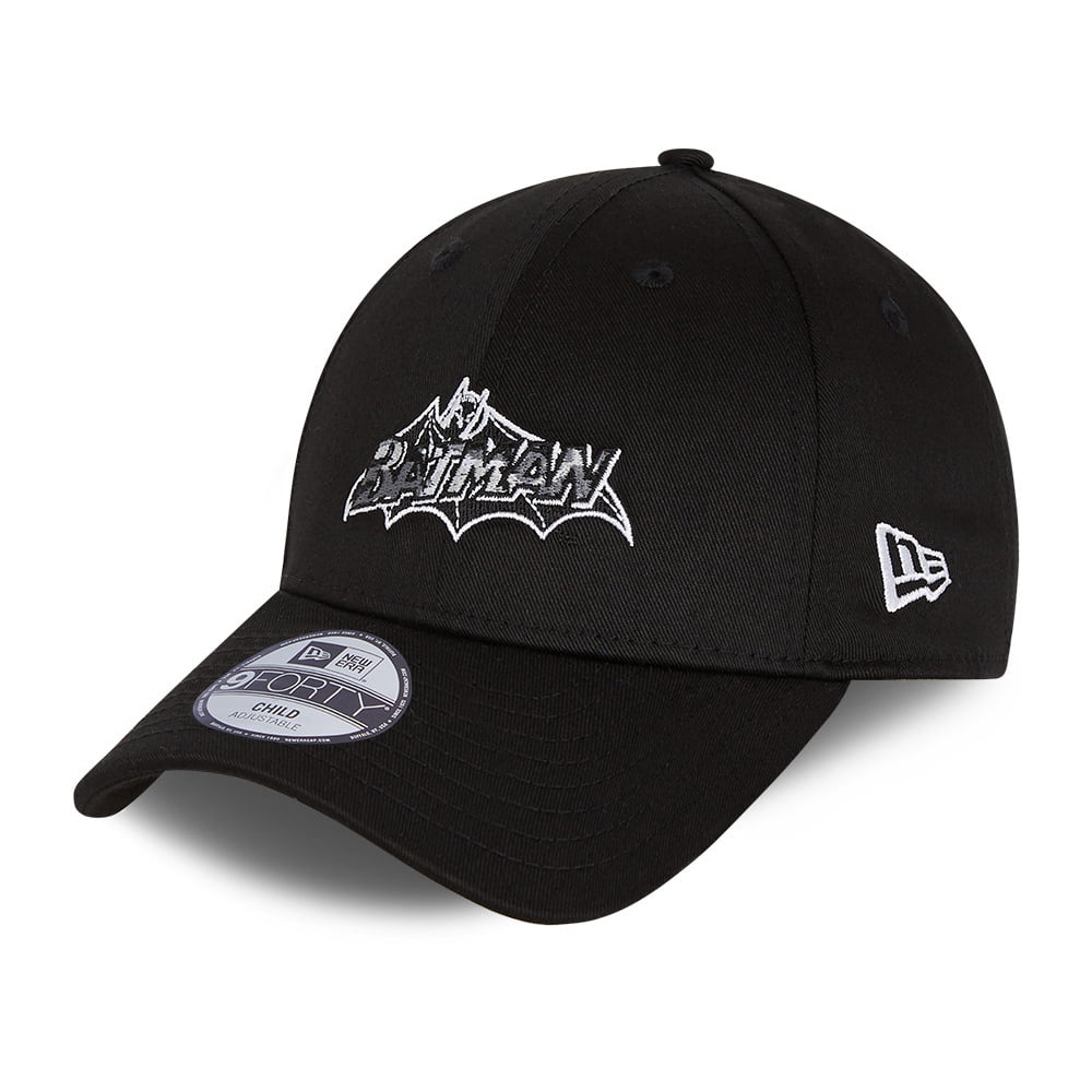New Era Kids 9FORTY Batman Baseball Cap - Character Infill - Black