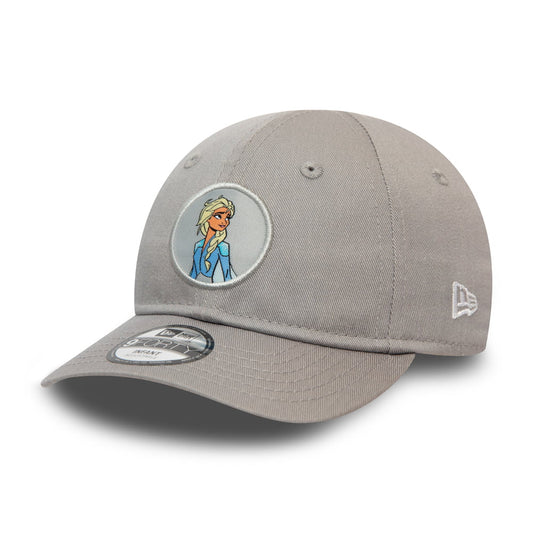 New Era Baby 9FORTY Elsa Baseball Cap - Disney Frozen Character Logo - Grey