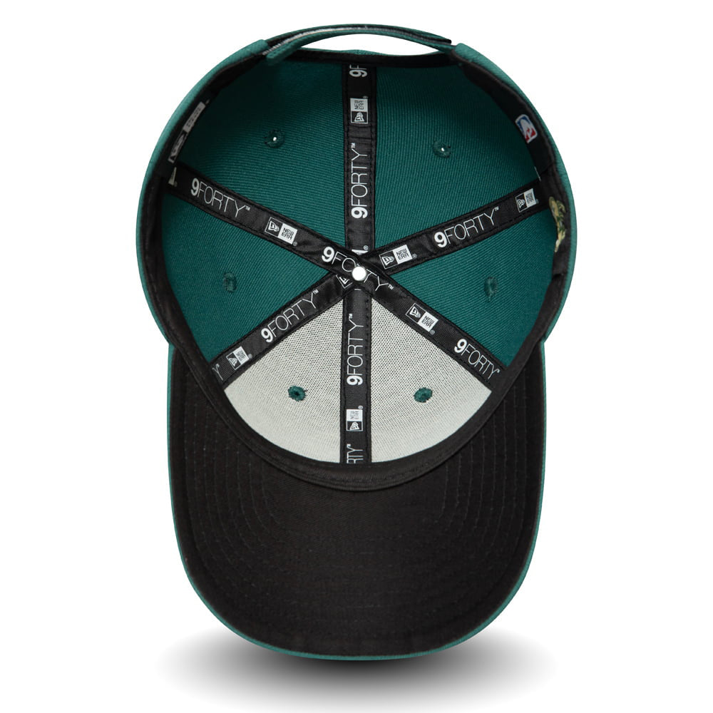 New Era Kids 9FORTY Milwaukee Bucks Baseball Cap - NBA The League - Pine Green